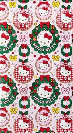 hello kitty christmas wrapping paper is shown