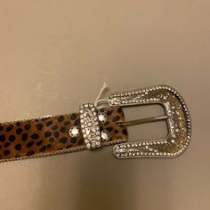 Brand New Without Tags Cheetah Print Hair On Hide Belt Size Medium. Conchos With Bling And Stars. Bhw Brand Which Is A Good Brand! Cheetah Print Belt, Cheetah Print Hair, Bling Belt, Pink Cowboy Boots, Bling Belts, Tasha Polizzi, Vintage Leather Belts, Braided Leather Belt, Beautiful Belts