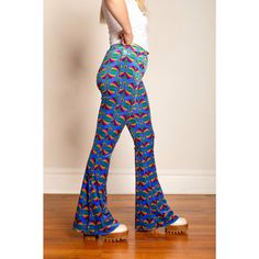 *These pants are Ready to Ship* Click for Size Chart Inspired by Art Deco, we designed this print in collaboration with Flare Street. These velvet flares are super versatile and the perfect statement pants all year round. The lustrous Blue print can be dressed up or worn casually. SIZING: Model is a 27" wearing a size MediumBe sure to check the size chart before ordering, these have a lot of stretch but do run a bit small. Say Hello To Flare Street! Let's spread the Flare-Love! Our flares are vi Statement Pants, Velvet Flares, Melbourne Australia, Blue Print, Blue Velvet, Fabric Store, Melbourne, Quality Fabric, Vintage Inspired