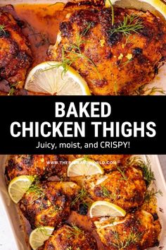 baked chicken thighs with lemons and herbs