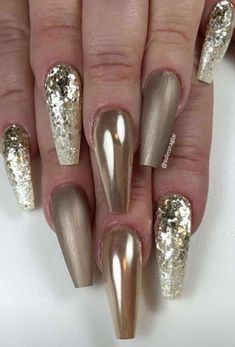 Glitter Ombre Nails, Ombre Nail Design, Dripping In Gold, Champagne Nails, Nailart Glitter, Silver Glitter Nails, Ombre Nail, Ombre Nails Glitter, Fancy Nails Designs