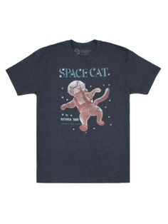 Space Cat men's t-shirt — Out of Print Cheap Space-themed Screen Print Tops, Tee Shirt Outfit, Cat Tee Shirts, Book Tshirts, Space Program, New Rock, Cat Tee, Space Cat, Fitted Tee