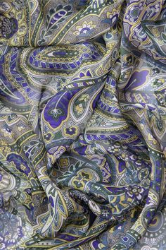 Indulge in the ethereal charm of this extra-large square scarf, with paisley design printed on gossamer-light sheer silk chiffon. You can style this versatile piece as either a scarf or a shawl, making it a perfect addition to your wardrobe. Extra large size: Approx. 55" x 55". The perfect size for wearing as a shawl as well as a scarf. 100% silk chiffon: A luxurious, gossamer-light fabric known for its sheer, delicate texture and graceful drape. Its natural breathability and gentle movement enhance the beauty of our designs. Unlike common synthetic chiffon, our chiffon is pure natural silk, offering unmatched elegance and quality. Pure luxury, naturally dyed: We use non-toxic vegetable dyes that preserve the silk's softness, free from harmful chemicals that can irritate your skin (and is Green Silk Square Scarf, Gentle Movement, Large Silk Scarf, Pure Silk Scarf, Scarf For Women, Natural Silk, Paisley Design, Naturally Dyed, Harmful Chemicals