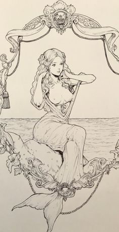 Jasmin Darnell, Elden Lord, Mermaid Illustration, Photographie Portrait Inspiration, Mermaid Art, Coloring Book Art