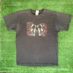 Vintage Y2k Deftones Skull Shirt Punk Metal Band Rock Tee Size: M Chest: 19" Length: 24" Sun Faded Black Short Sleeve Crewneck T-Shirt By Fruit Of The Loom With Red White Blue Deftones Skull Graphic. Regular Fit. Essential 2000s Grunge Nu Metal Band Tee. Free Shipping On Bundles. Feel Free To Send An Offer. Preowned Clothing May Have Flaws. Please View All Pictures And Ask Any Questions Prior To Purchase. All Sales Are Final. Returns Not Accepted. Check Out Our Other Listings To Bundle And Save! We Have Thousands Of Vintage Graphic Tees In All Sizes And Styles. Follow Us To Catch New Drops - Steals Posted Daily! Thanks For Shopping Sustainably! Tags: Grunge Skater Punk Retro Streetw Deftones Skull, Vintage Graphic Tees, Skater Punk, Band Rock, 2000s Grunge, Rock Tees, Skull Graphic, Skull Shirt, Retro Streetwear