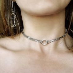 Wide Choker Necklace, Choker Necklace Silver, Elegant Choker, Chain Necklace Silver, Multi Chain Necklace, Choker Chain, Silver Choker Necklace, Dope Jewelry, Silver Choker