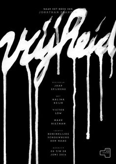 the poster for displaced, which features dripping white paint on black background