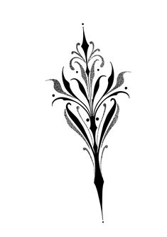 a black and white drawing of a flower