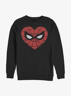 50% Cotton  50% PolyesterWash cold; dry lowImportedListed in men's sizes Spider Man Heart, Marvel Valentines, Man Heart, Heart Mask, Valentines Day For Men, The Hulk, Marvel Shirt, Heart Sweatshirt, Lose Yourself