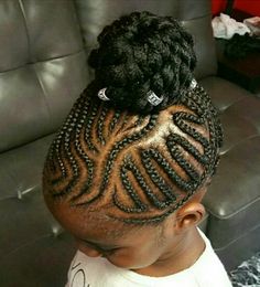 Adorable Black Braids Hairstyles, Braids Hairstyles For Kids, Hairstyles Creative, Afrikaanse Mode, Cool Braid Hairstyles