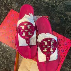 In Brand New Condition. Only Used Once. Hot Pink Miller, Soft Patent Leather. They Are Size 6 1/2 Box. Dust Bag, Box, And Store Bag Included. I Do Not Care For The Soft Miller. This Was My First And Last Time Purchasing This Style. 100% Authentic!! Pink Tory Burch Sandals, I Do Not Care, Soft Sandals, Tory Burch Sandals, Tory Burch Miller, Tory Burch Shoes, Christmas List, Women's Shoes Sandals, Patent Leather