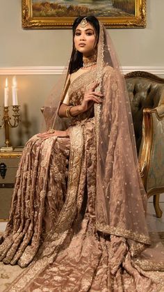 Bengali Nikkah, Walima Saree, Nikkah Saree, Bengali Wedding Dress, India Wedding Dress, Bridal Sari, Asian Bridal Dresses