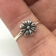 Flower Ring/ Daisy Ring/ Stacking Ring/ sterling silver/ | Etsy Unique Hypoallergenic Sterling Silver Rings, Stackable Sterling Silver Flower Ring Gift, Sterling Silver Stackable Flower Ring As Gift, Adjustable Stackable Flower Ring In Sterling Silver, Adjustable Stackable Sterling Silver Flower Ring, Nickel-free Sterling Silver Open Flower Ring, Hypoallergenic Sterling Silver Flower Promise Ring, Handmade Sterling Silver Flower Ring With Open Design, Sterling Silver Flower Rings For Jewelry Making