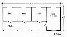 the floor plan for an office building with two floors and one room on each side