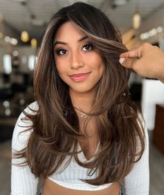 Black Hair With Blonde Highlights, New Long Hairstyles, Money Piece, Long Straight Hair, Long Blonde Hair, Dark Brown Hair