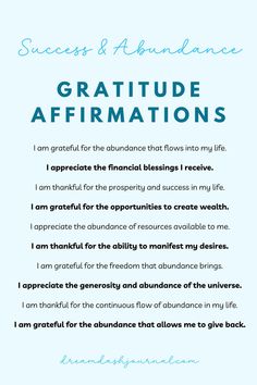 A list of success and abundance gratitude affirmations Affirmations For Love, Stone Quotes, Chance Quotes, List Of Affirmations, Gratitude Meditation, Feeling Thankful, Manifesting Abundance