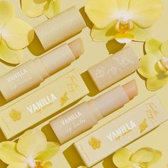 Vanilla Lip Balm, Vanilla Flavor, Lip Care, Lip Balm, Vanilla, Lips, Yellow