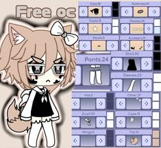 an anime character is standing in front of a keyboard with the words free og on it