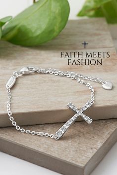 The Classic Cross Sterling Silver Bracelet offers a timeless symbol of faith. Blending simplicity with refined elegance, this cross bracelet makes a thoughtful gift on any occasion. Initial Necklace Silver, Timeless Symbol, Initial Earrings, Daughter Necklace, Initial Ring, Cross Bracelet, Cross Earrings, Cross Jewelry, Religious Jewelry