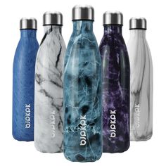 thermos bottles are designed to look like marble