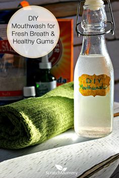 No toxins needed to get fresh breath and healthy gums! Diy Mouthwash, Homemade Mouthwash, Healthy Gums, Gum Health, Diy Health, It Goes On