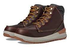 Caterpillar Impact WP - Men's Shoes : Friar Brown : The Caterpillar Impact WP is the perfect work boot for anyone in the modern workplace. Soft toe meets or exceeds ASTM F2892-18 EH (Electrical Hazard) standard. Lace-up closure offers a secure fit. Round toe silhouette. Waterproof leather upper. 100% post industrial recycled lining. Removable polyurethane footbed. EVA midsole. Slip-resistant rubber outsole meets or exceeds SATRA Test ASTM F2913-19 standard. Style Number P51076 (Friar Brown) Impo Casual Lace-up Safety Boots, Impact Resistant Moc Toe Hiking Boots For Outdoor Activities, Rugged Work Boots With Shock Resistant Round Toe, Rugged Shock Resistant Work Boots With Round Toe, Casual Impact Resistant Work Boots For Outdoor, Casual Lace-up Safety Work Boots, Rugged Lace-up Hiking Boots For Safety, Rugged High-top Shock Resistant Boots, Rugged Hiking Boots With Shock Resistance