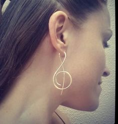 Treble Clef Earrings, Threader Earrings, Custom Earrings, Music Note Earrings, Silver Earrings, Simp Music Jewelry, Spiral Earrings, Treble Clef, Music Note, Custom Earrings, Tucson Az, Threader Earrings, Wire Earrings, Bijoux Diy