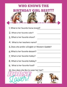 Horse Theme Birthday Party Games, Horse Party Games, Horse Birthday Party Games, Horse Birthday Party Ideas, Horse Theme Birthday Party, Kids Birthday Food, Horse Birthday Party, Horse Themed Party, Saddle Club