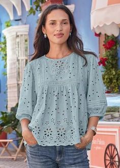 Áo Blu, Feminine Top, Trendy Dress Outfits, Sundance Catalog, Shirts Blouses, Mode Style