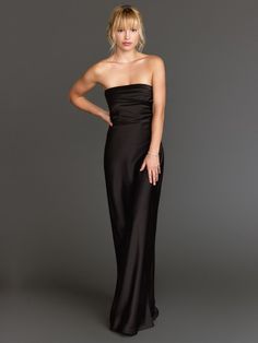 Strapless Cowl Back Maxi Dress - Lena | New York & Company Year 10 Formal Dresses, Black Strapless Gown, Cowl Back Dress, Modern Gown, Black Strapless Dress, Floral Sheath Dress, Romantic Dinner, Strapless Gown, Cocktail Evening Dresses