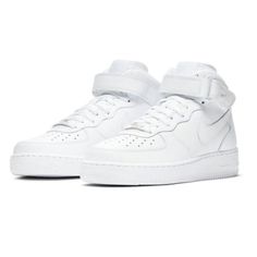 Nike Women's Air Force 1 '07 Mid 'Triple White' Dd9625-100 Size 7.5 + 8 Shoes Are Brand New And Have Never Been Worn. Shoes Come With The Original Box, Which May Show Mild To Moderate Amounts Of Wear From Handling. Nike Leather Sneakers, Black Air Force 1, Nike Leather, Nike Air Force 1 High, Black And White Nikes, Waterproof Sneakers, Nike Air Force 1 07, Nike Sneakers Women, Womens Training Shoes