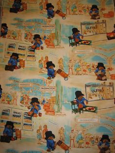 an image of children's wallpaper with toys and pictures on the wall in it