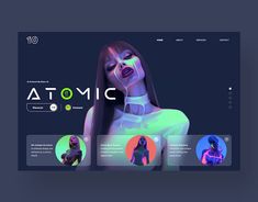 the website is designed to look like a futuristic woman