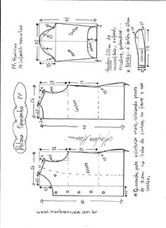 the sewing pattern is shown with instructions for how to sew