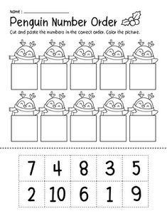 the penguin number order worksheet