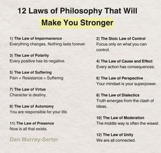 two laws of philospy that will make you strong enough to be in charge