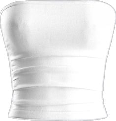 Fitted Ruched Bandeau Crop Top, White Stretch Tube Top For Night Out, Trendy Fitted Ruched Tube Top, White Ruched Bandeau Tube Top, Cotton Bandeau Tube Top For Night Out, Stretch Ruched Bandeau Tube Top, White Ruched Sleeveless Tube Top, White Bandeau Top For Night Out, Trendy Strapless Ruched Top