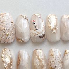 Luxury Brand Nails Design, Mail Art Design, Cny Nail Art, Wedding Nail Art, Engagement Nails, Wedding Nail, Nail Art Wedding, Red Nail