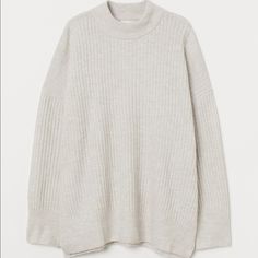 Nwt H&M White Mock Neck Turtle Neck Sweater . Size Xs . Oversized H&m Winter Tops, Classic H&m Tops For Fall, Classic H&m Fall Tops, H&m Knit Outerwear For Winter, Cozy Winter Tops By H&m, Cozy H&m Tops For Fall, H&m Winter Sweater For Layering, H&m Winter Layering Sweater, Chunky Pullover Sweater