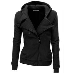 Women's Assassin's Style Hoodie - Basic Jackets - 98apparel Fleece Moto Jacket, Zipper Hoodie Women, Spring Hoodie, Style Hoodie, Winter Jackets Women, Women Hoodies Sweatshirts, Girls Jacket, Cotton Jacket, Black Jacket