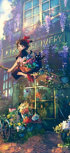 Kiki studio ghibli Yuumei Art, Anime Disney, Studio Ghibli Fanart, Personajes Studio Ghibli, Studio Ghibli Background, Studio Ghibli Characters, Ghibli Artwork, A Broom, Studio Ghibli Movies