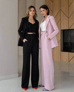 Women's classical 2-piece formal pants suit. Wide leg palazzo pants suit in rose pink.Blazer and trousers set. Bridesmaids pants suit. MATERIAL: 50% viscose, 45% polyester, 5% elastane COLORS: Dark Beige, Rose Pink, Black, Mint, Royal Blue, Red, White SIZES-LENGTH: XS size: Blazer-70cm, Sleeves-63cm, Pants in steam -91cm We can customize length for you as well. Model on the Foto 171cm-67,3'', S size PRODUCT CARE  - hand wash at 30 oC, - do not soak the product. - manual wringing, - do not dry in the dryer, - avoid chlorine-containing detergents - lay this item flat to dry. Feel free to contact us if you have any questions, doubts or comments, we will be happy to help you make the right choice. FREE STANDARD WORLDWIDE SHIPPING. High Waisted Suits For Women, Crop Suit Outfit, Bridesmaids Pants, Pink Suit Women, Bridesmaid Pants, 3 Piece Suit Women, Formal Suits For Women, Formal Pant Suits, Female Suit