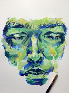 an instagram page with a painting of a man's face and the words instagram on it