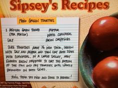 there is a sign that says sipsey's recipes in front of some apples