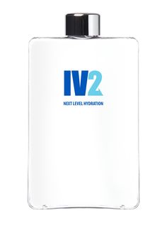 a white flask with the words iv2 next level hydration on it