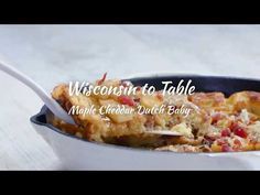 a pan filled with food on top of a table