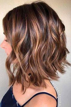 Balayage Fall, Rambut Brunette, Fall Hairstyles, Fall Hair Color For Brunettes, Long Bob Haircuts, Short Hair Balayage, Hair Color Highlights