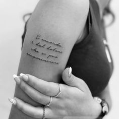 a woman's arm with a tattoo saying, i cannot be the same as you are