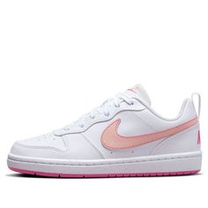 (GS) Nike Court Borough Low Recraft 'White Pinksicle' DV5456-111 Nike Court Borough Low, Nike Court Borough, Nike, White