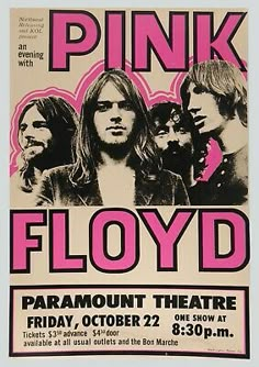 the pink floyd concert poster from 1970